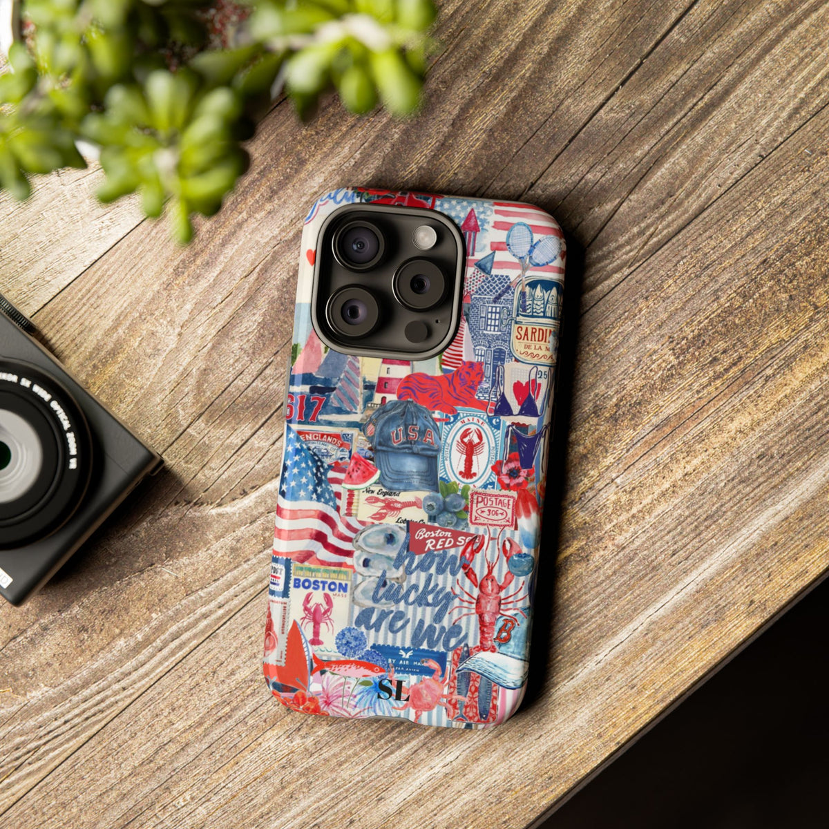 Red, White & Blue iPhone Case