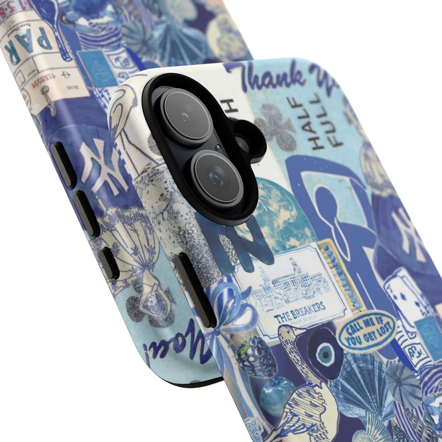 Blue Collage iPhone Case
