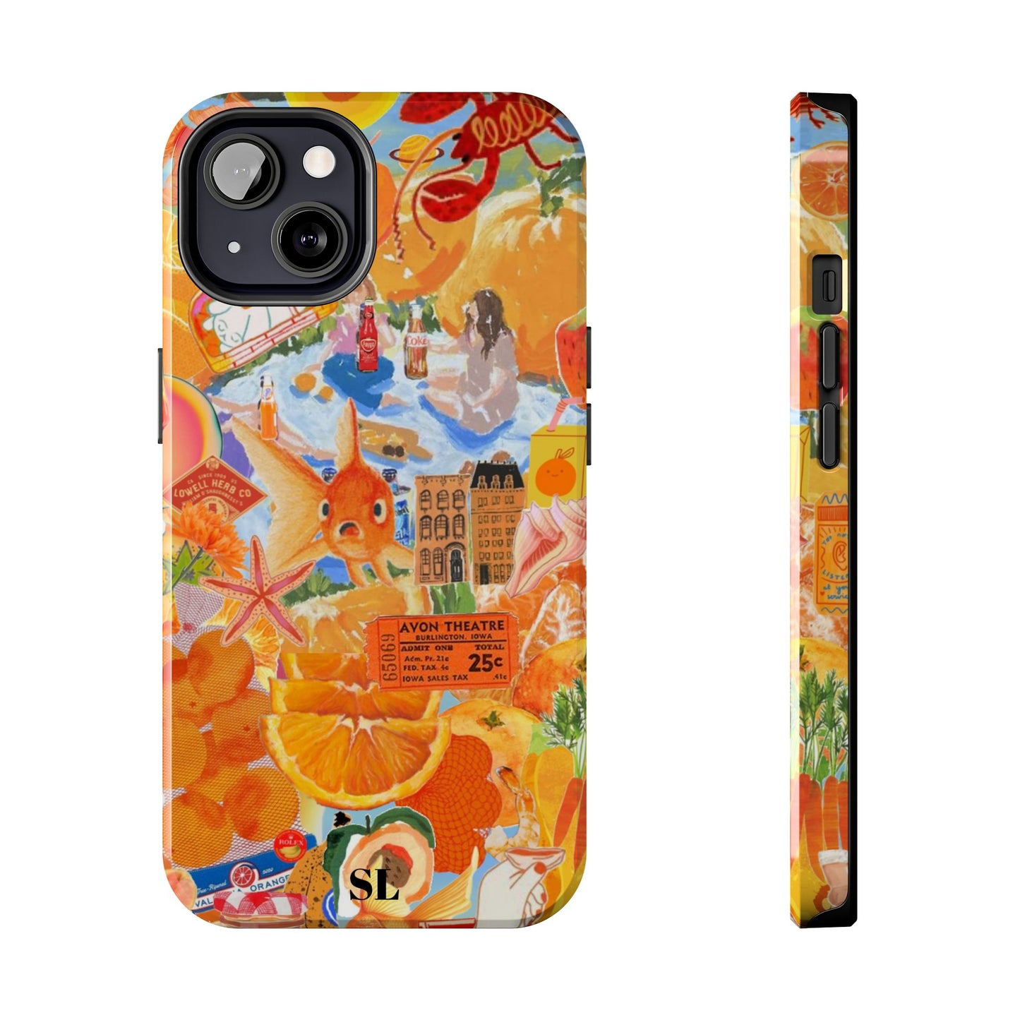 Orange Goldfish Collage iPhone Case