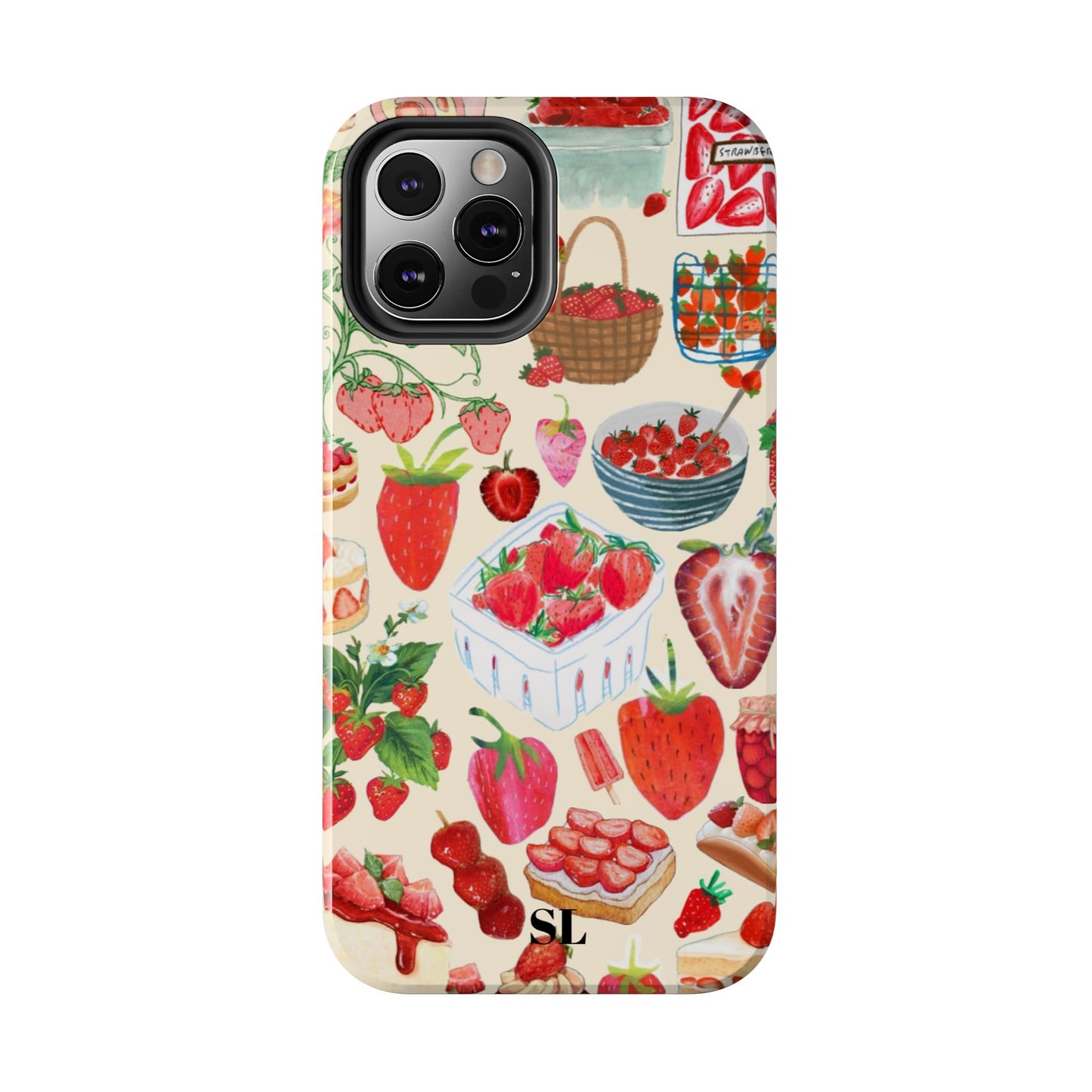 Strawberry Collage iPhone Case