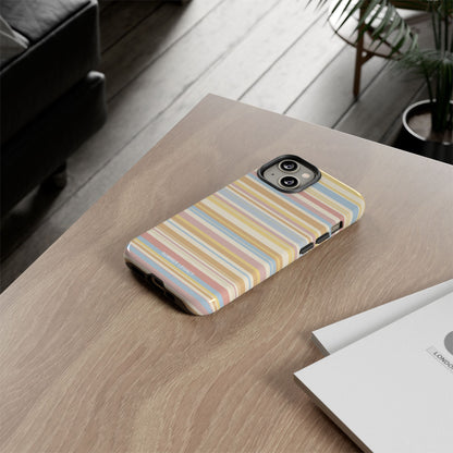 Lychee Multi-stripe iPhone Case
