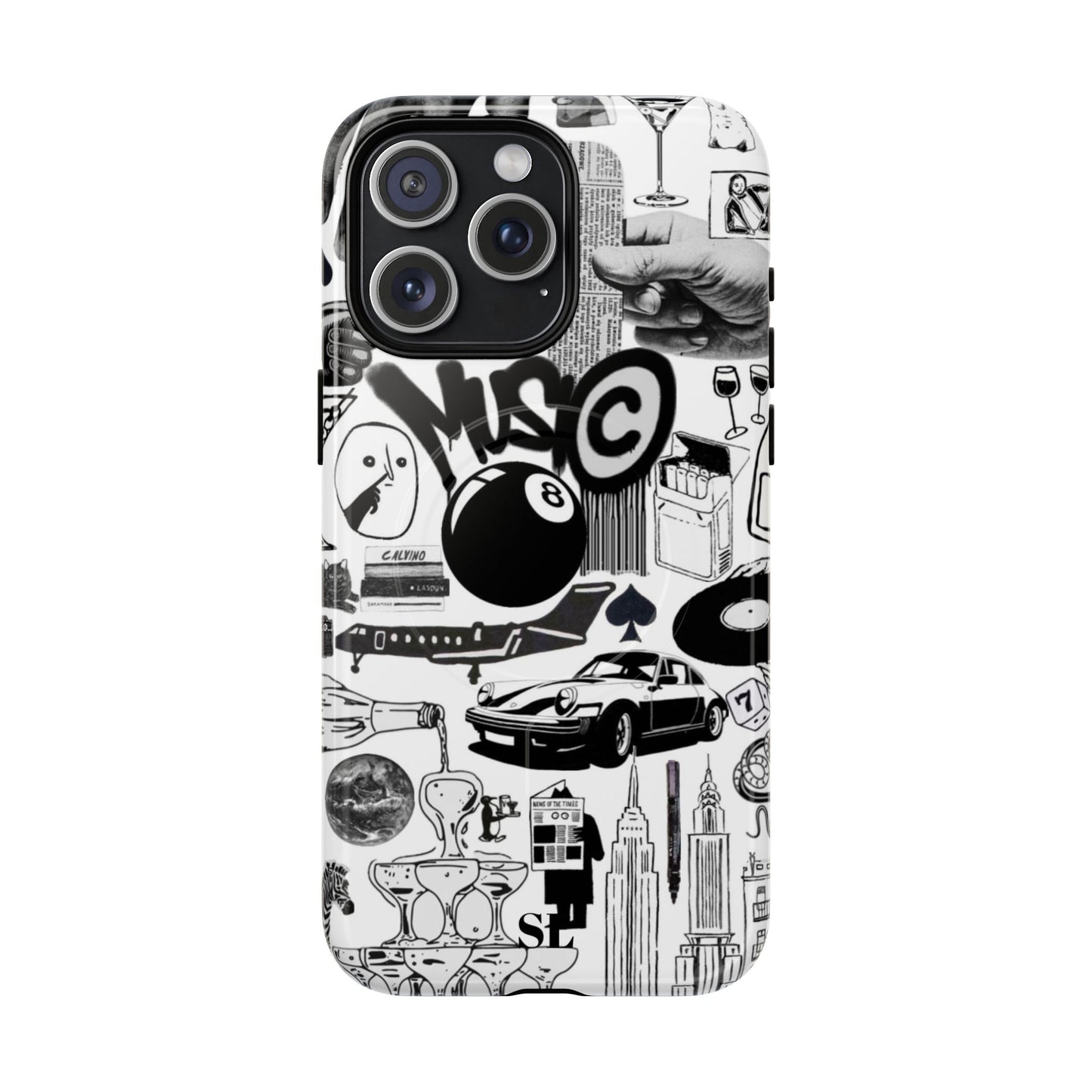 Black and White MagSafe Case