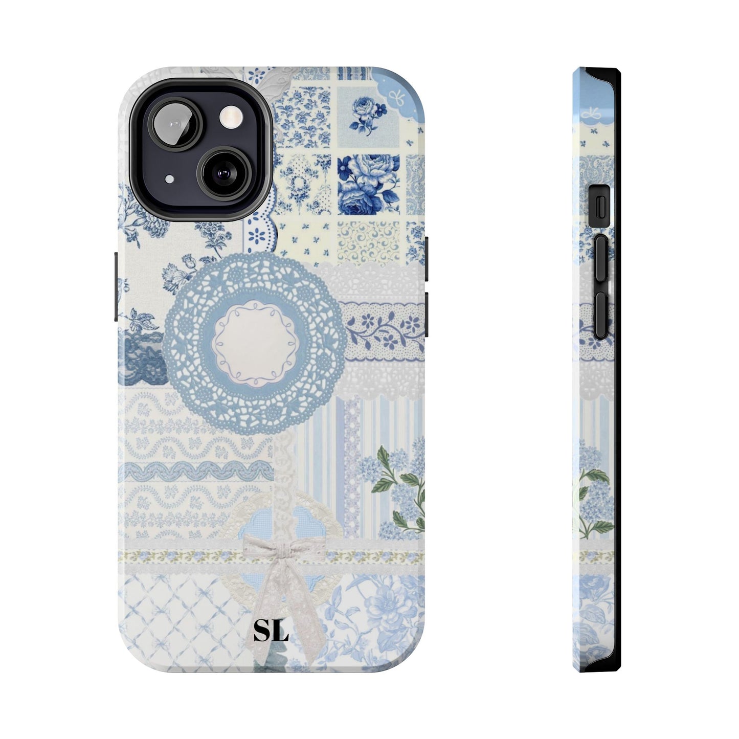 Blue Meadow Patchwork iPhone Case