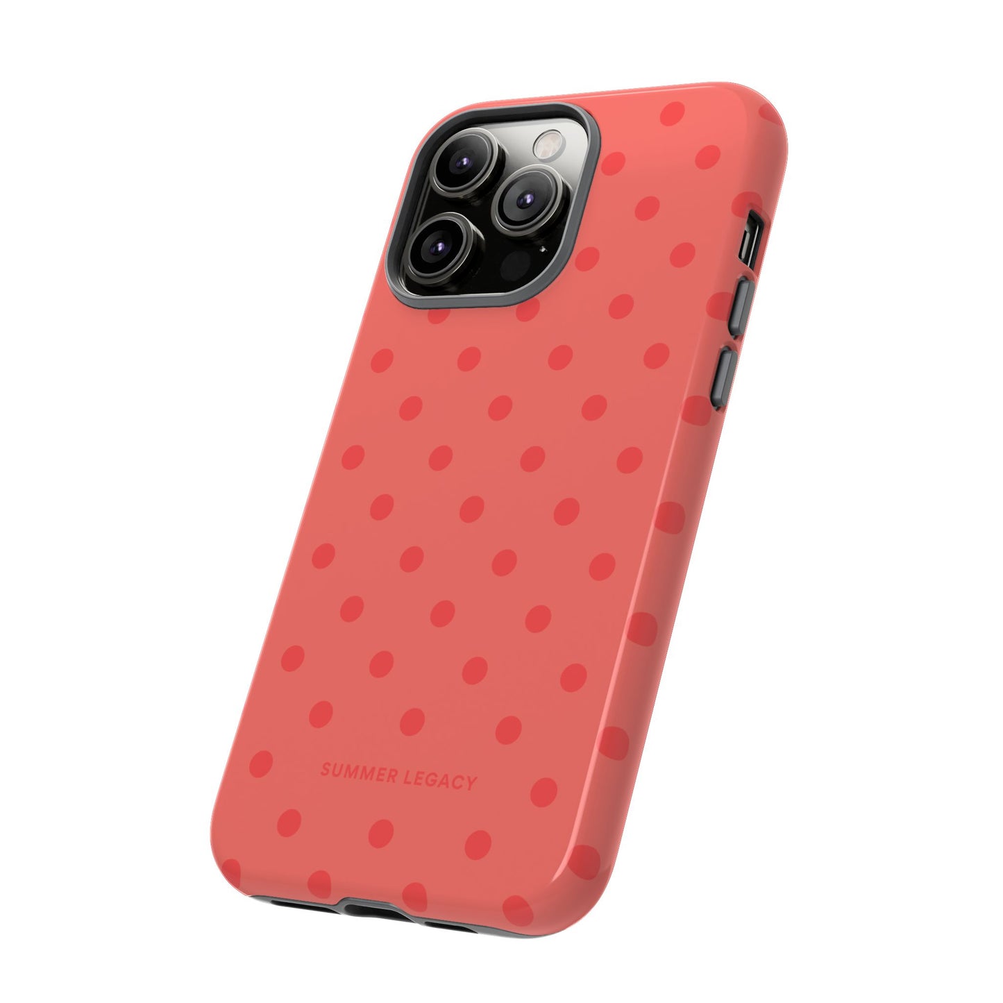 Coral Polka Dot iPhone Case