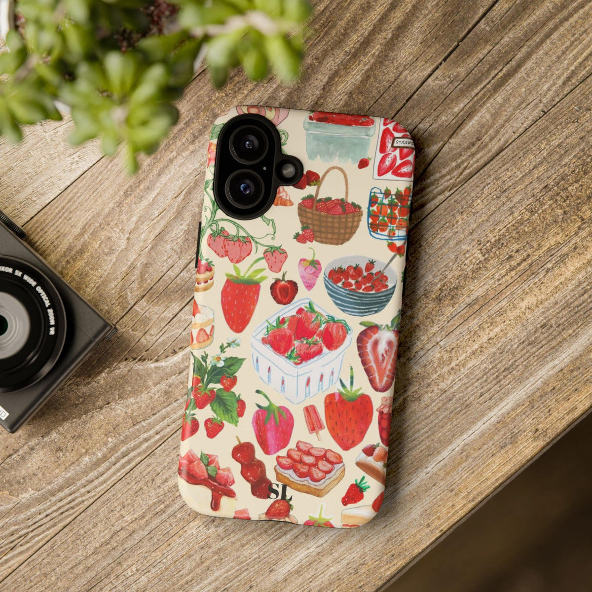 Strawberry Collage iPhone Case