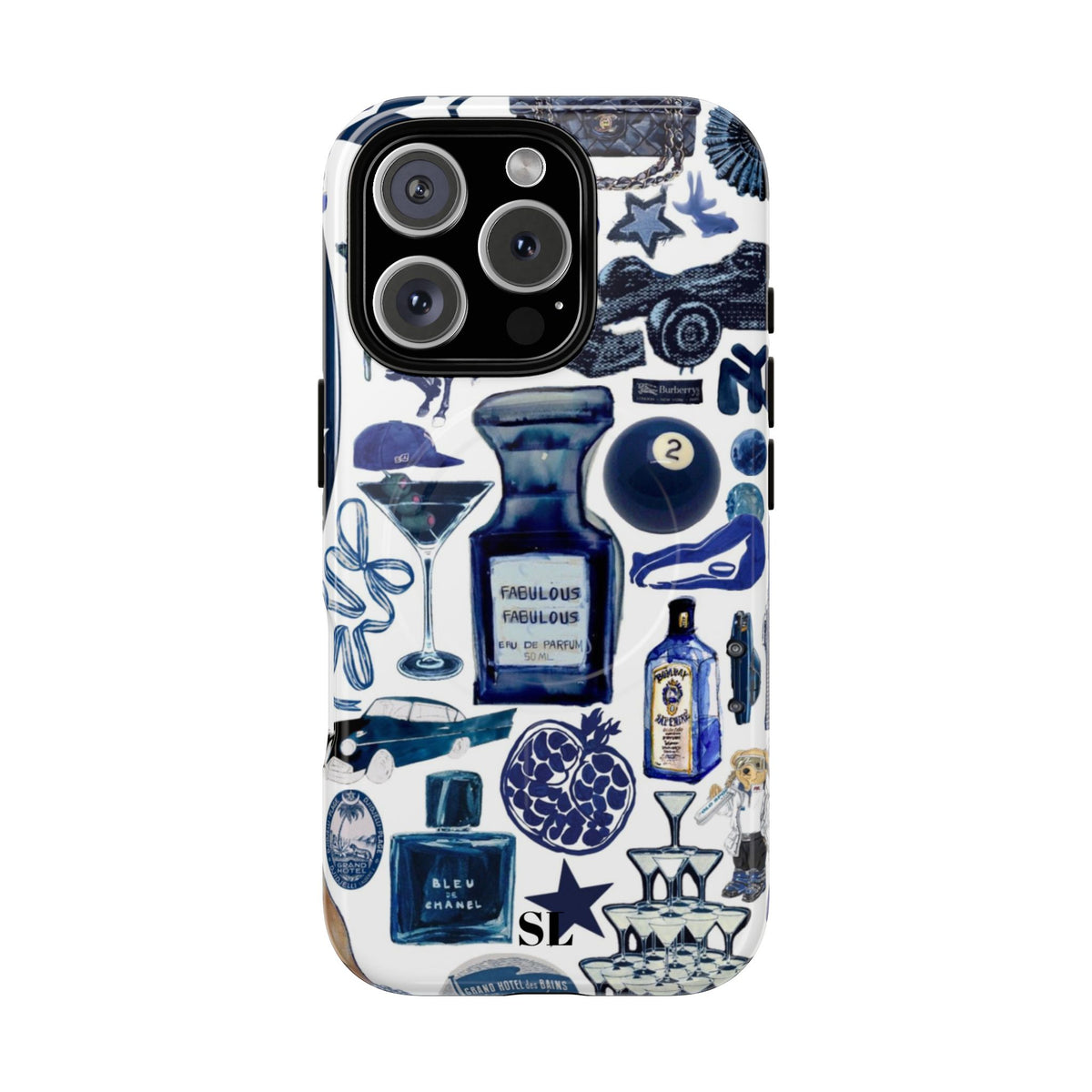 Navy Blue Collage MagSafe Case