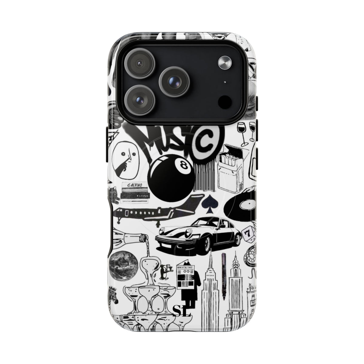 Black and White MagSafe Case