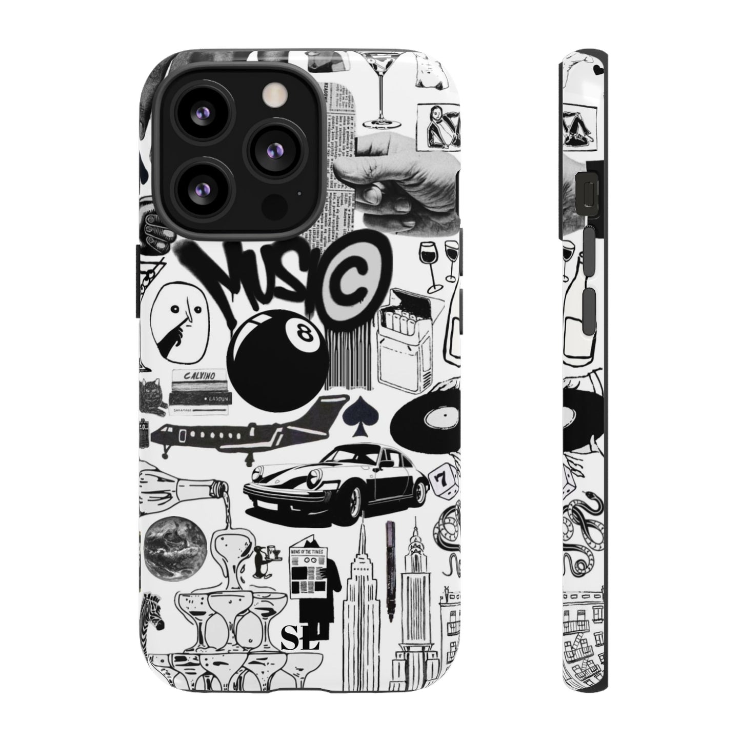 Black and White iPhone Case