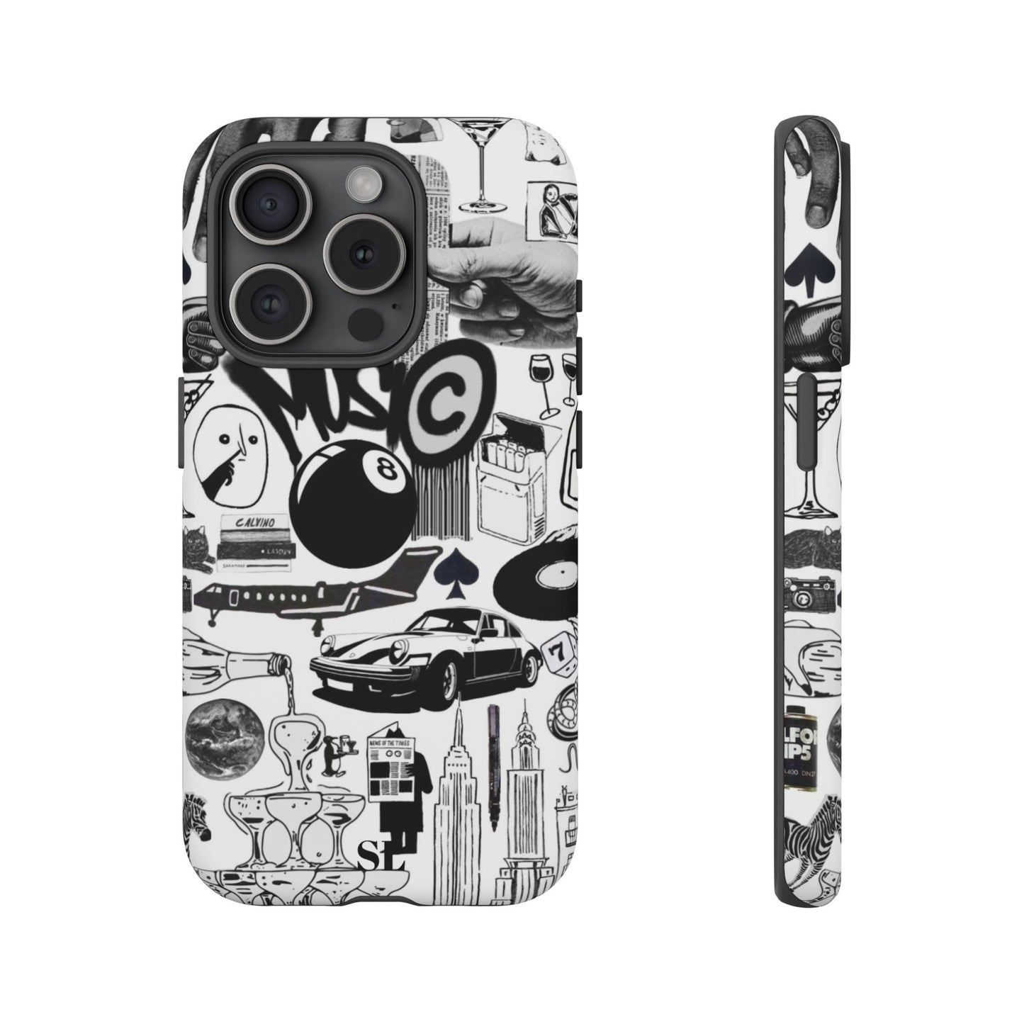 Black and White iPhone Case
