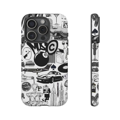 Black and White iPhone Case
