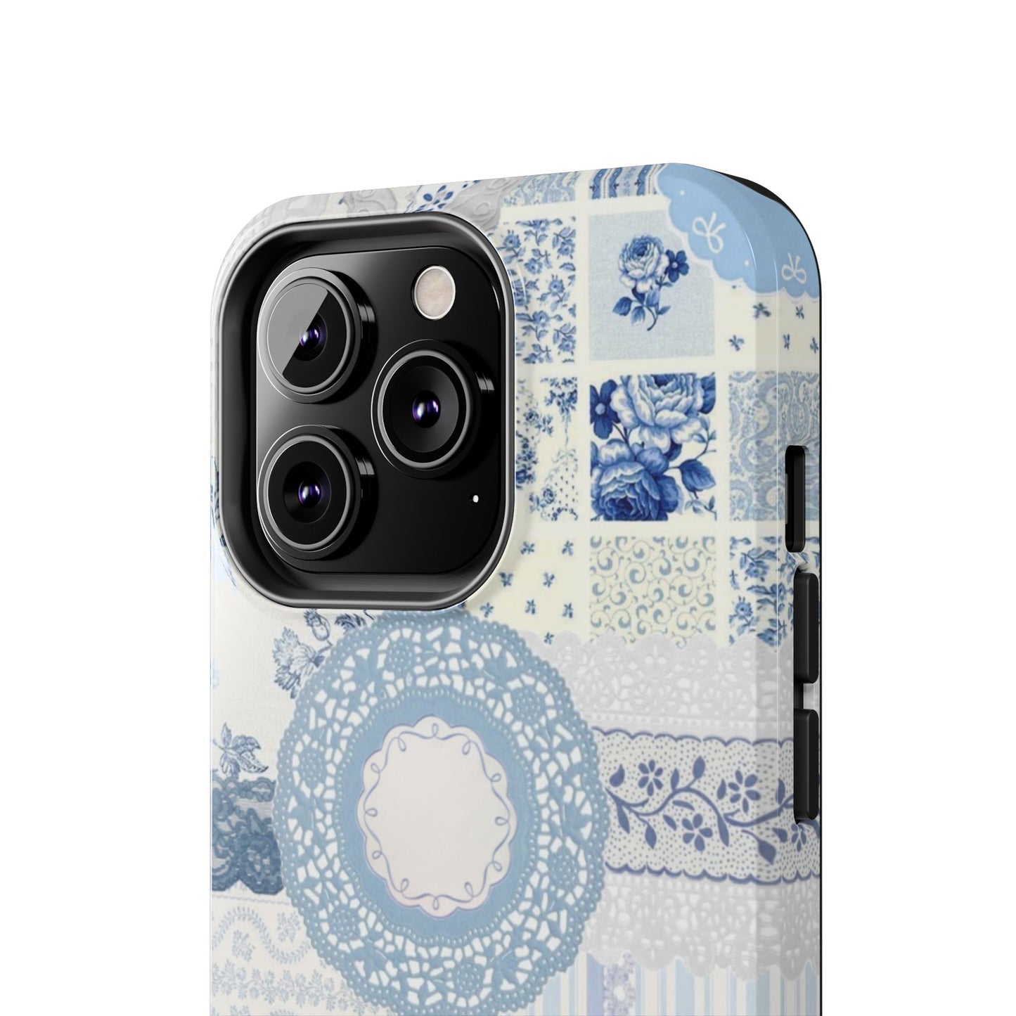 Blue Meadow Patchwork iPhone Case