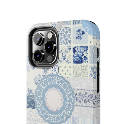 Blue Meadow Patchwork iPhone Case