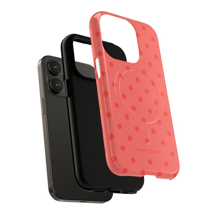Coral Polka Dot MagSafe Case