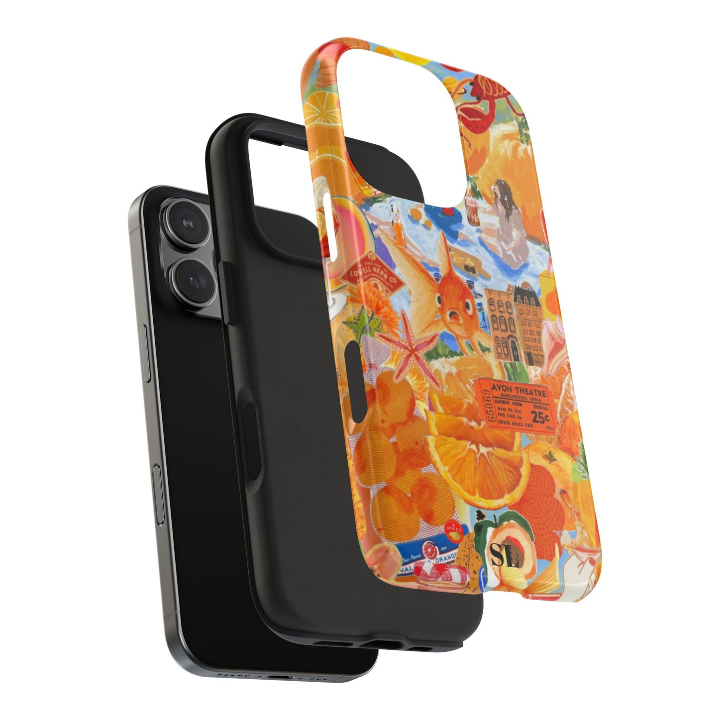 Orange Goldfish Collage iPhone Case