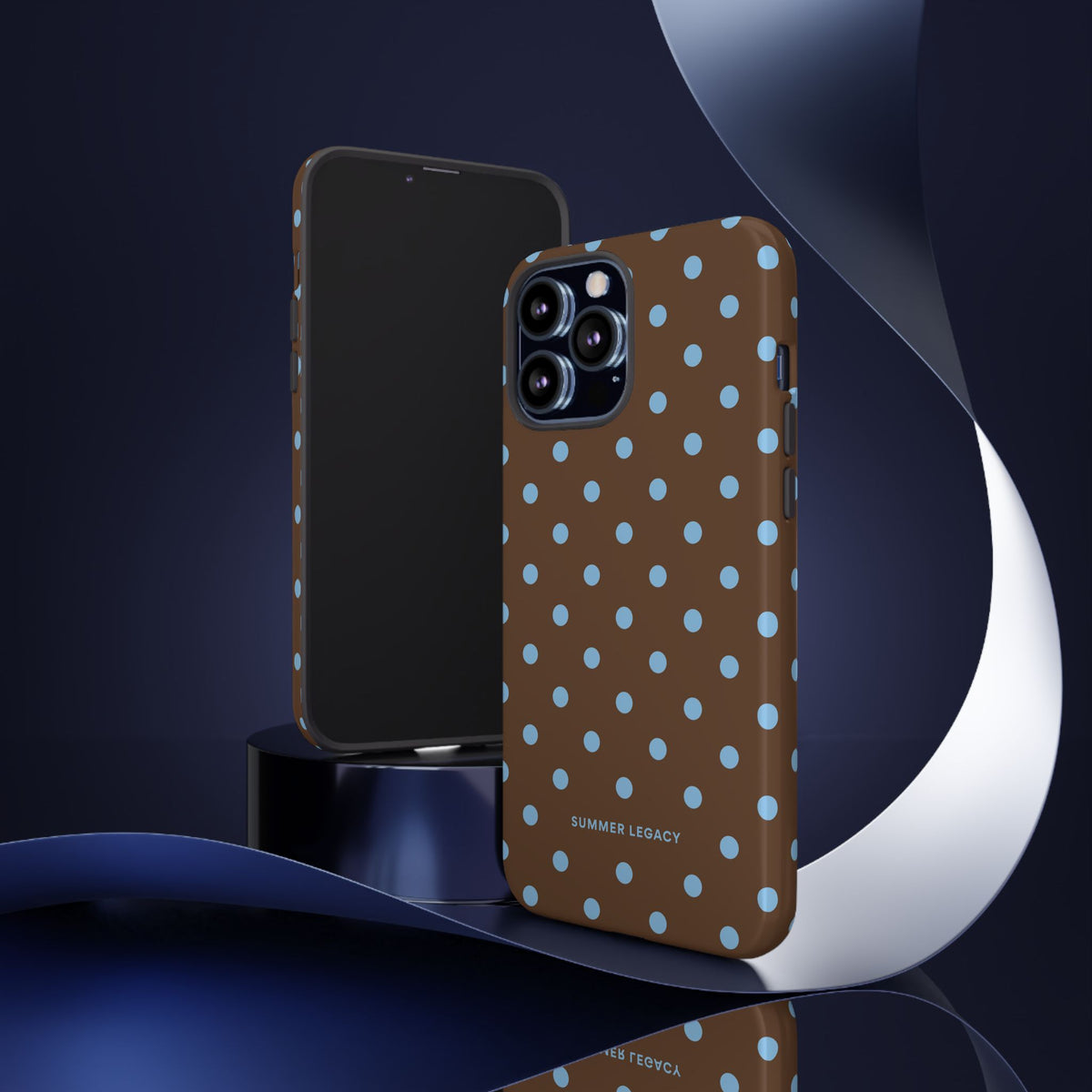 Mocha Polka Dot iPhone Case