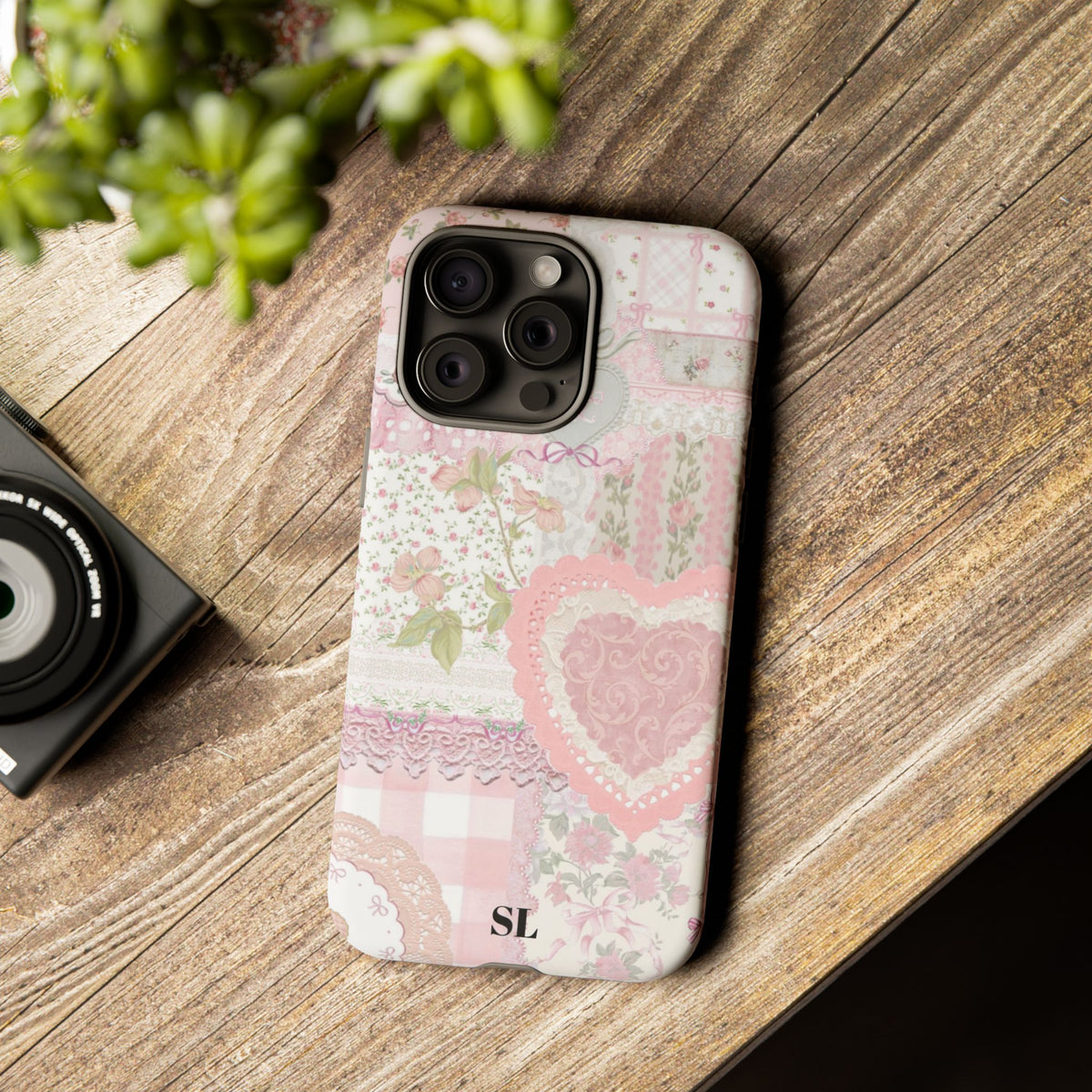 Blushing Floral Patchwork iPhone Case