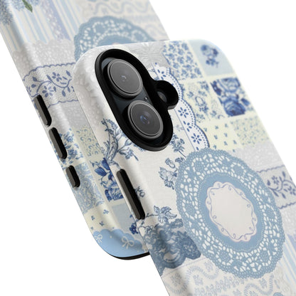 Blue Meadow Patchwork iPhone Case
