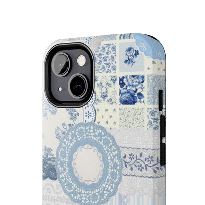 Blue Meadow Patchwork iPhone Case