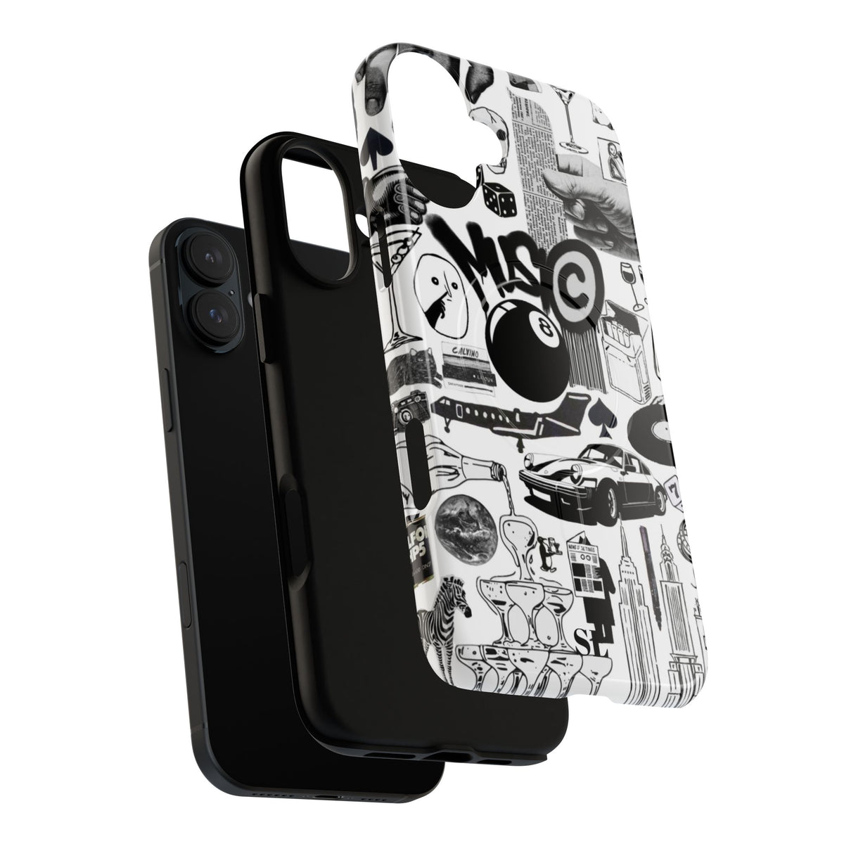 Black and White MagSafe Case