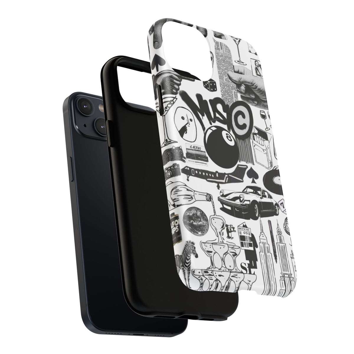 Black and White MagSafe Case