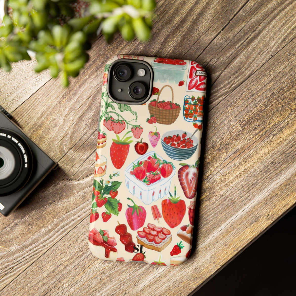 Strawberry Collage iPhone Case