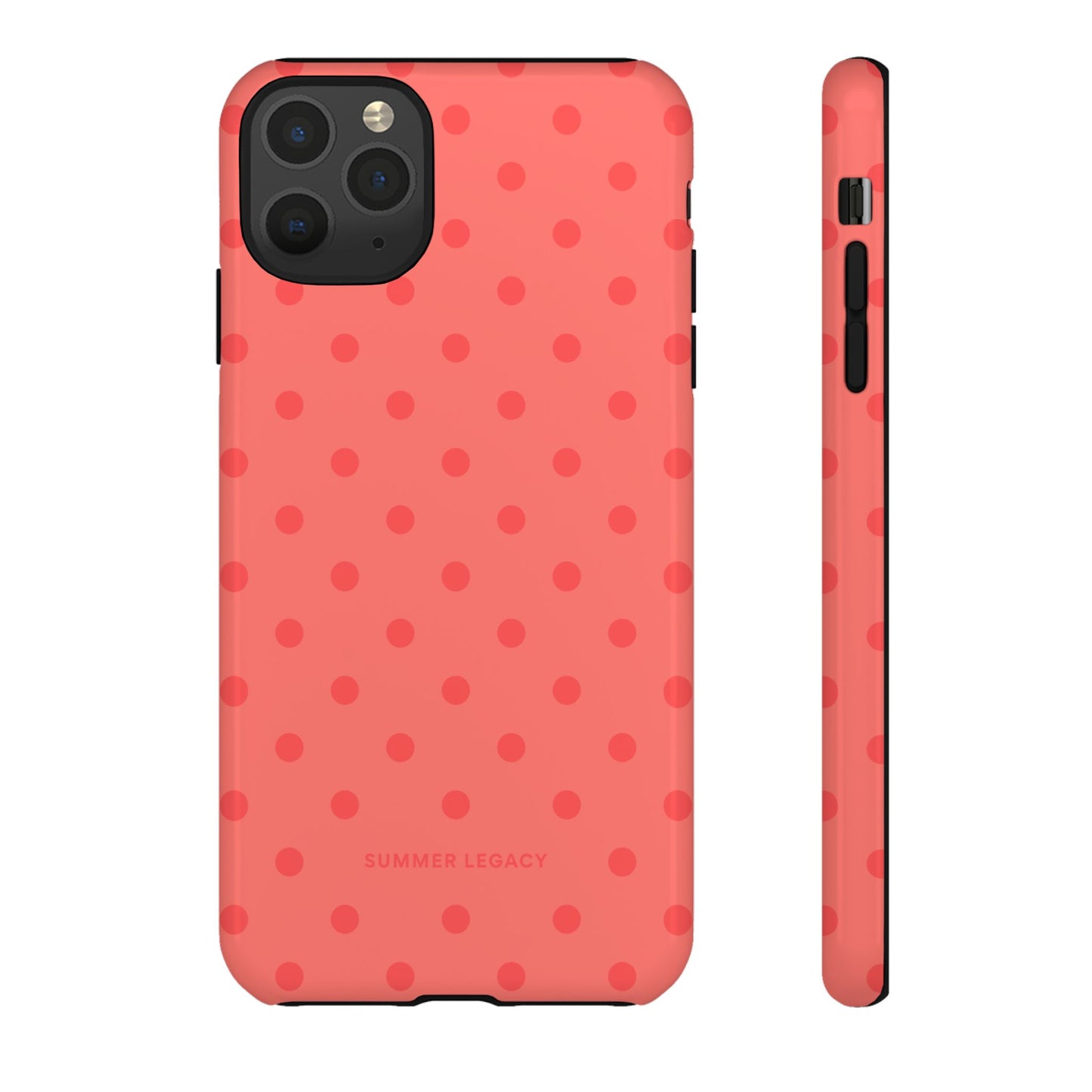 Coral Polka Dot iPhone Case