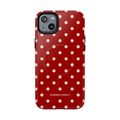 Crimson Polka Dot MagSafe Case