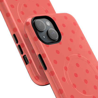 Coral Polka Dot MagSafe Case