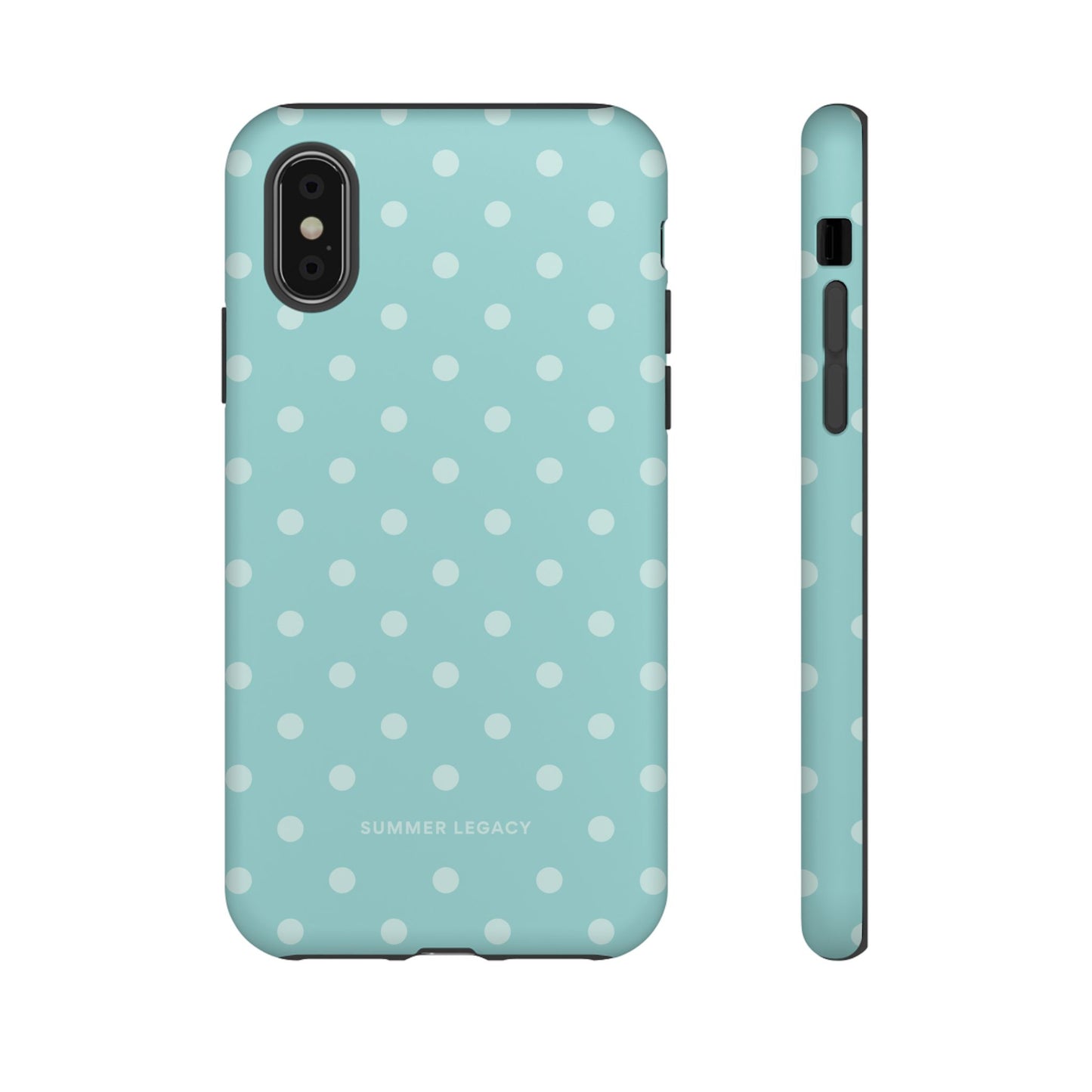 Teal Polka Dot iPhone Case