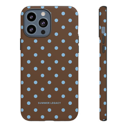 Mocha Polka Dot iPhone Case