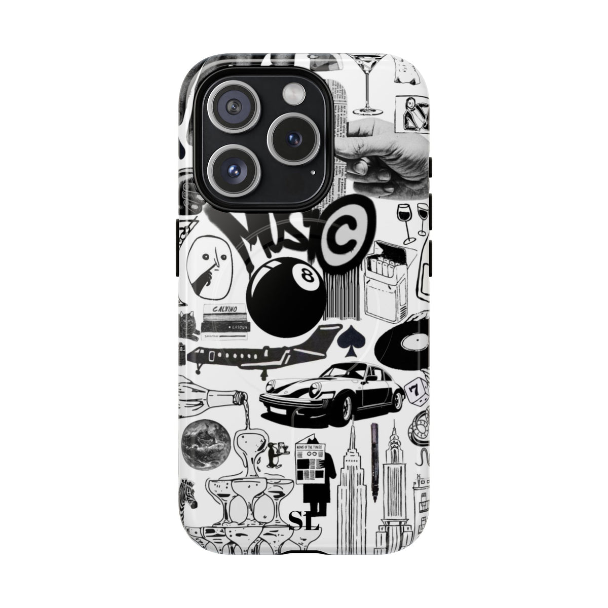 Black and White MagSafe Case
