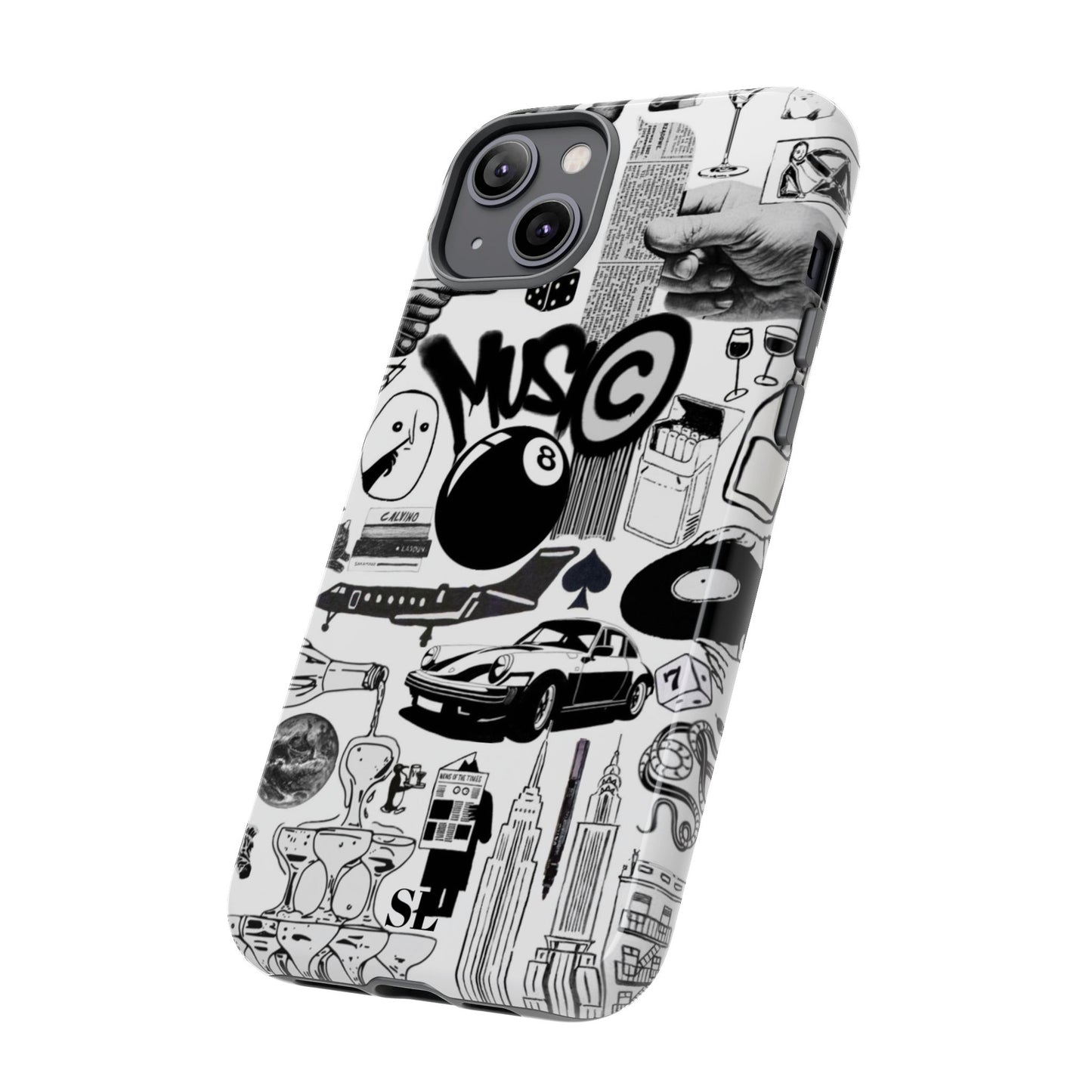Black and White iPhone Case