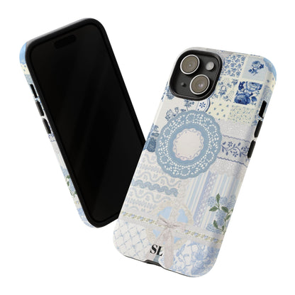 Blue Meadow Patchwork iPhone Case
