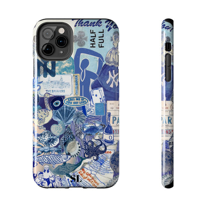 Blue Collage iPhone Case