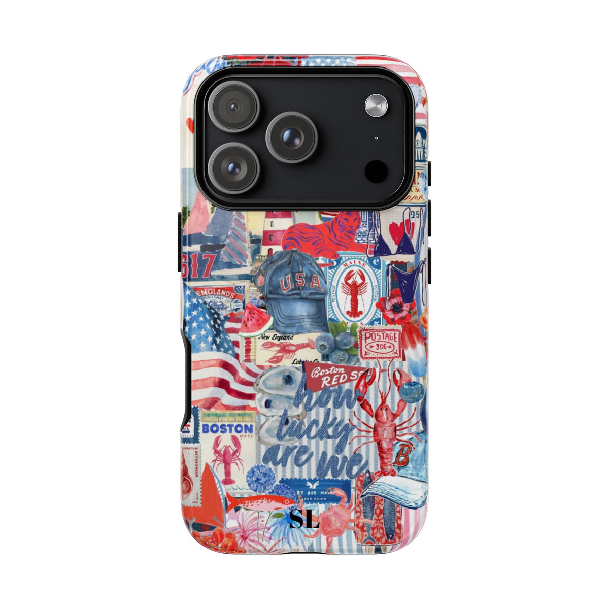 Red, White & Blue iPhone Case