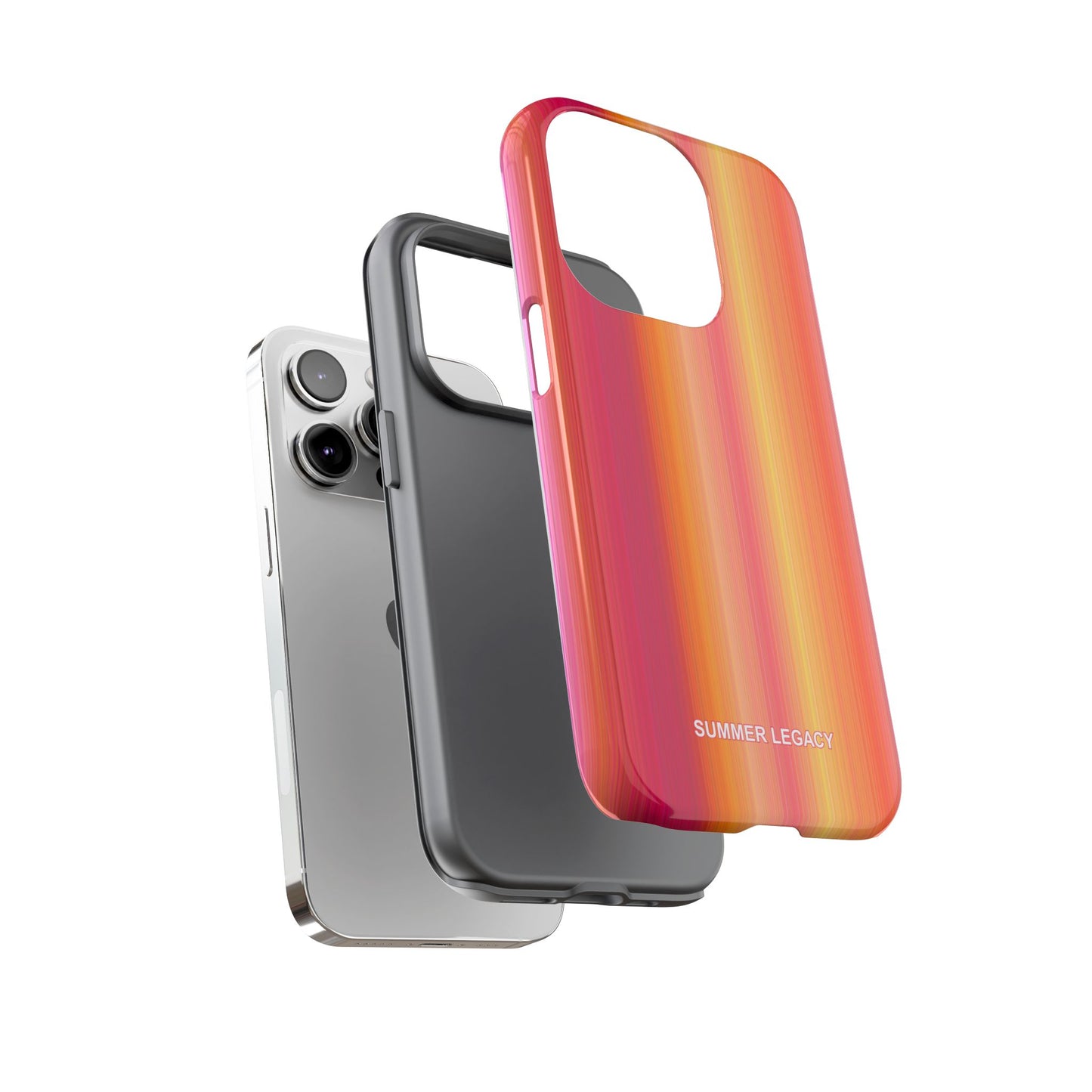 Amber Glow Ombre Stripe iPhone Case