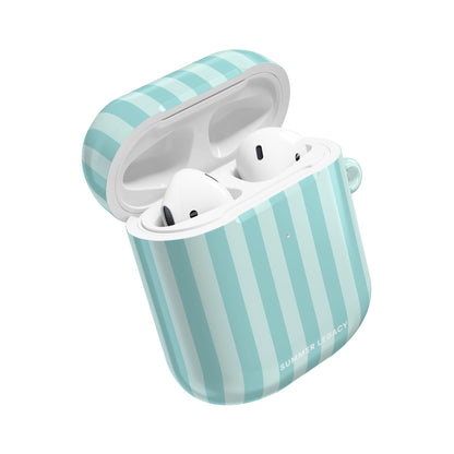 Teal Stripe AirPod Case