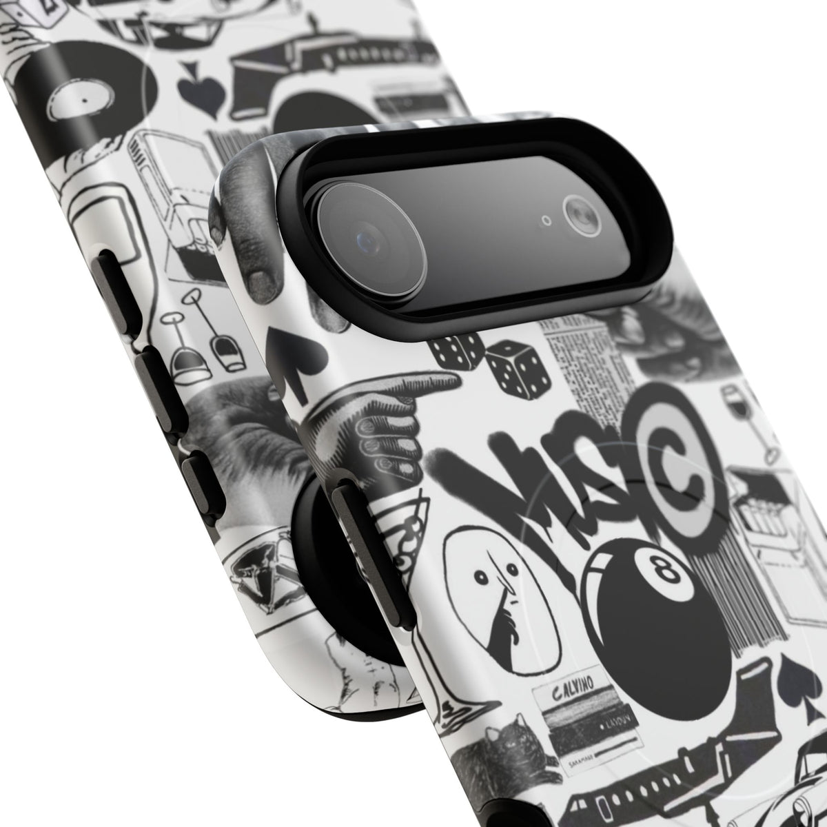 Black and White MagSafe Case