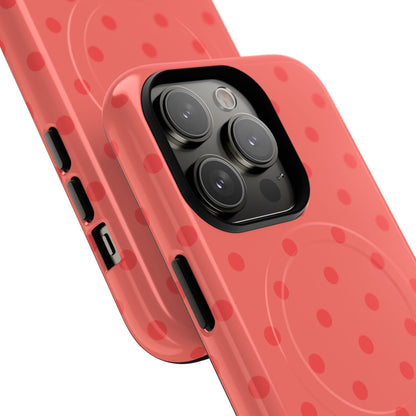 Coral Polka Dot MagSafe Case