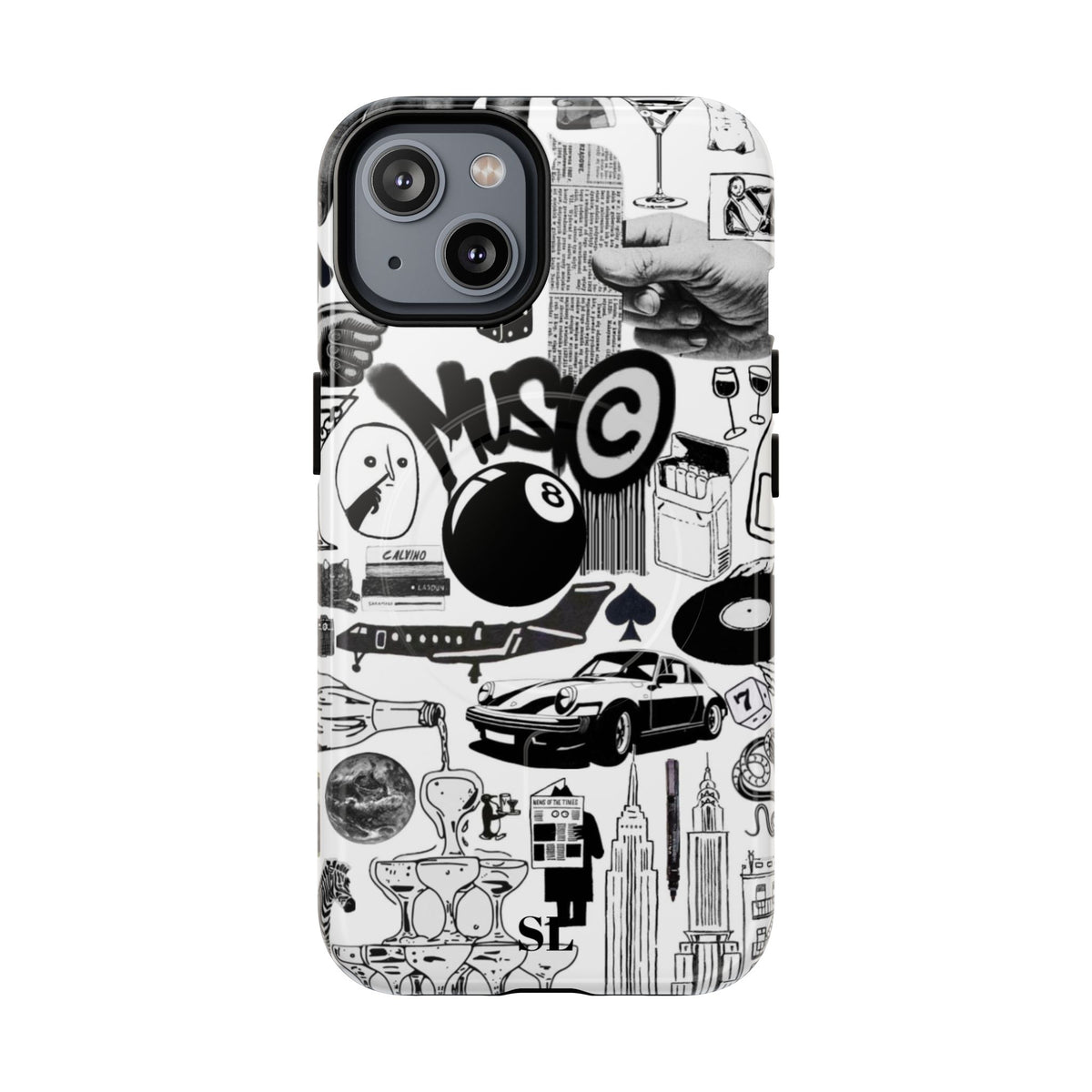 Black and White MagSafe Case