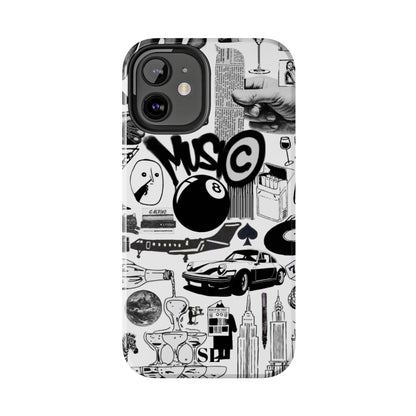 Black and White Collage iPhone Case