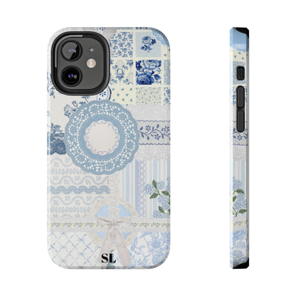 Blue Meadow Patchwork iPhone Case