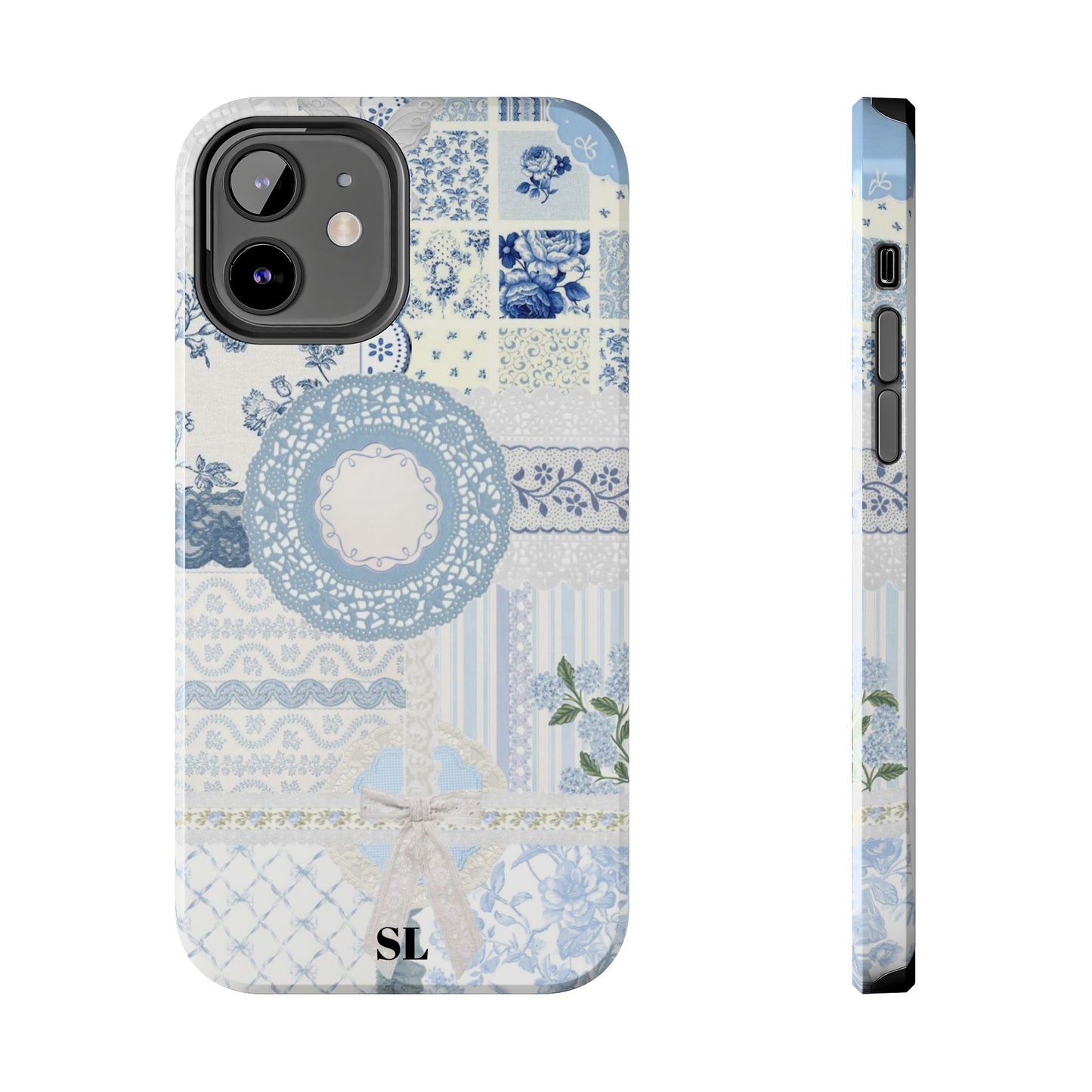 Blue Meadow Patchwork iPhone Case