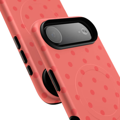 Coral Polka Dot MagSafe Case