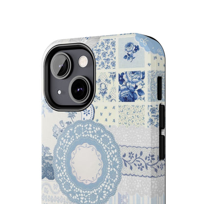 Blue Meadow Patchwork iPhone Case