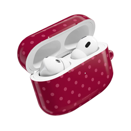 Berry Polka Dot AirPod Case