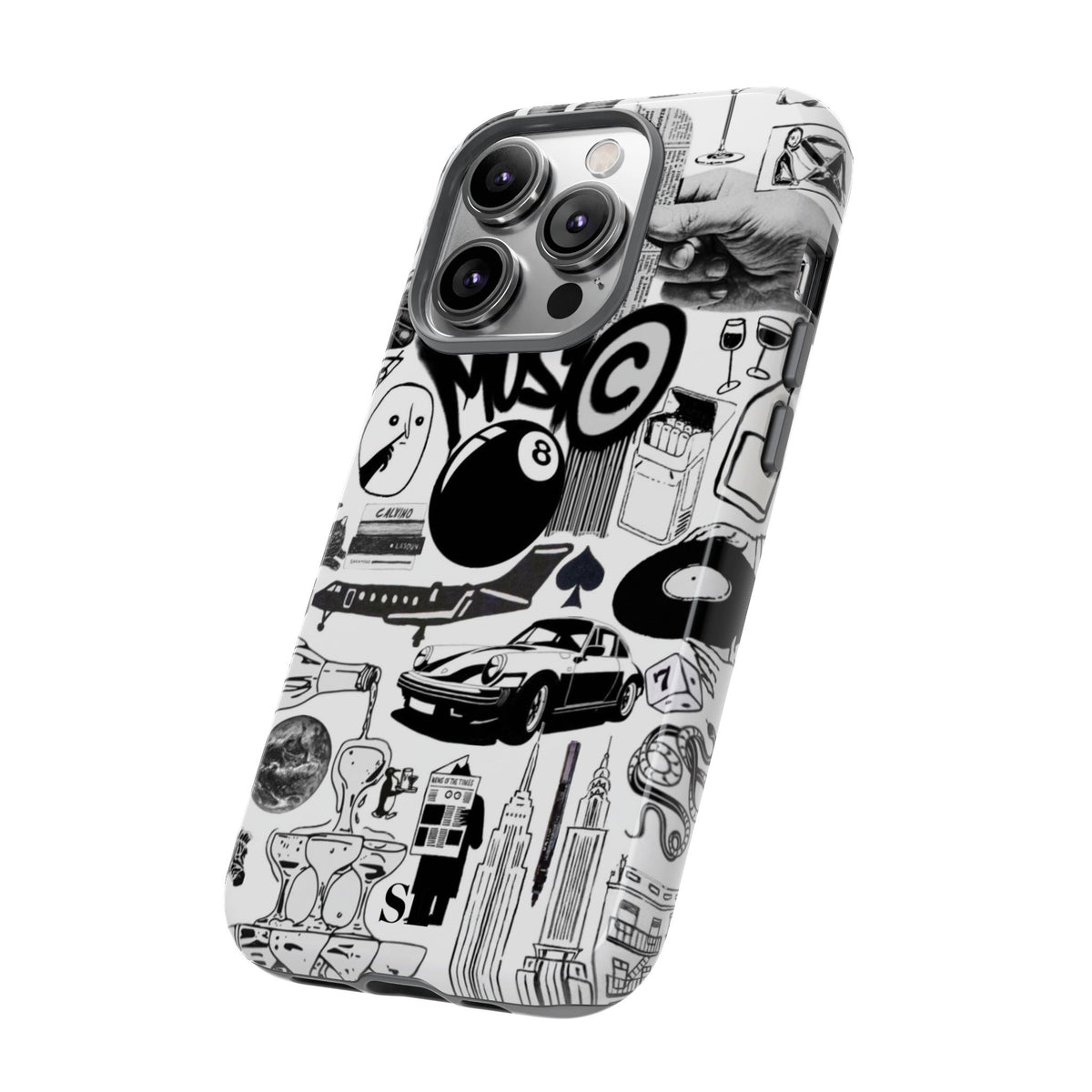Black and White iPhone Case