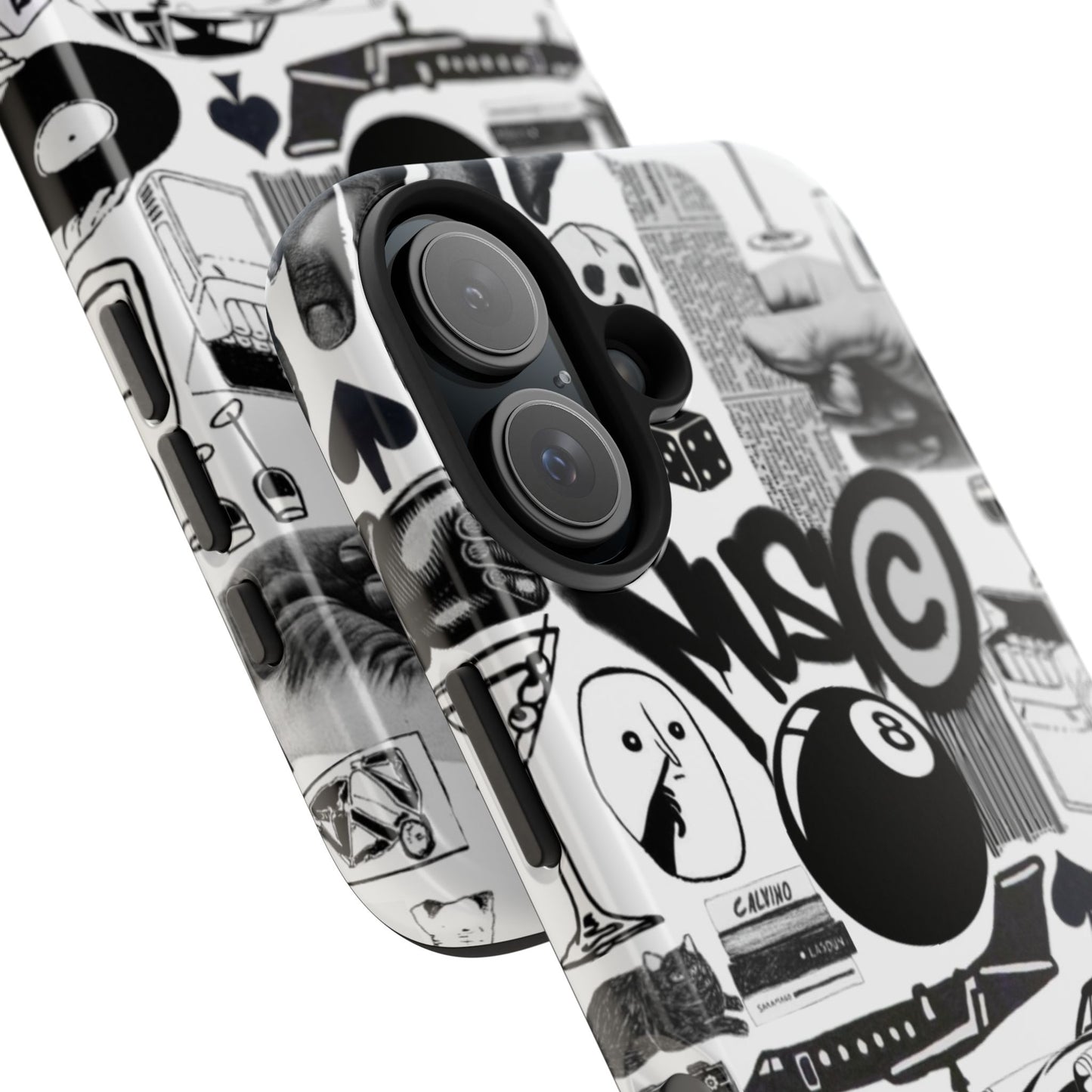 Black and White Collage iPhone Case