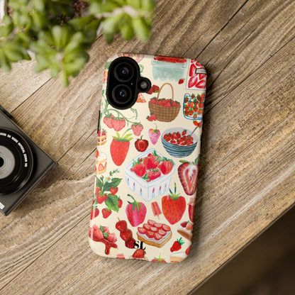 Strawberry Collage iPhone Case