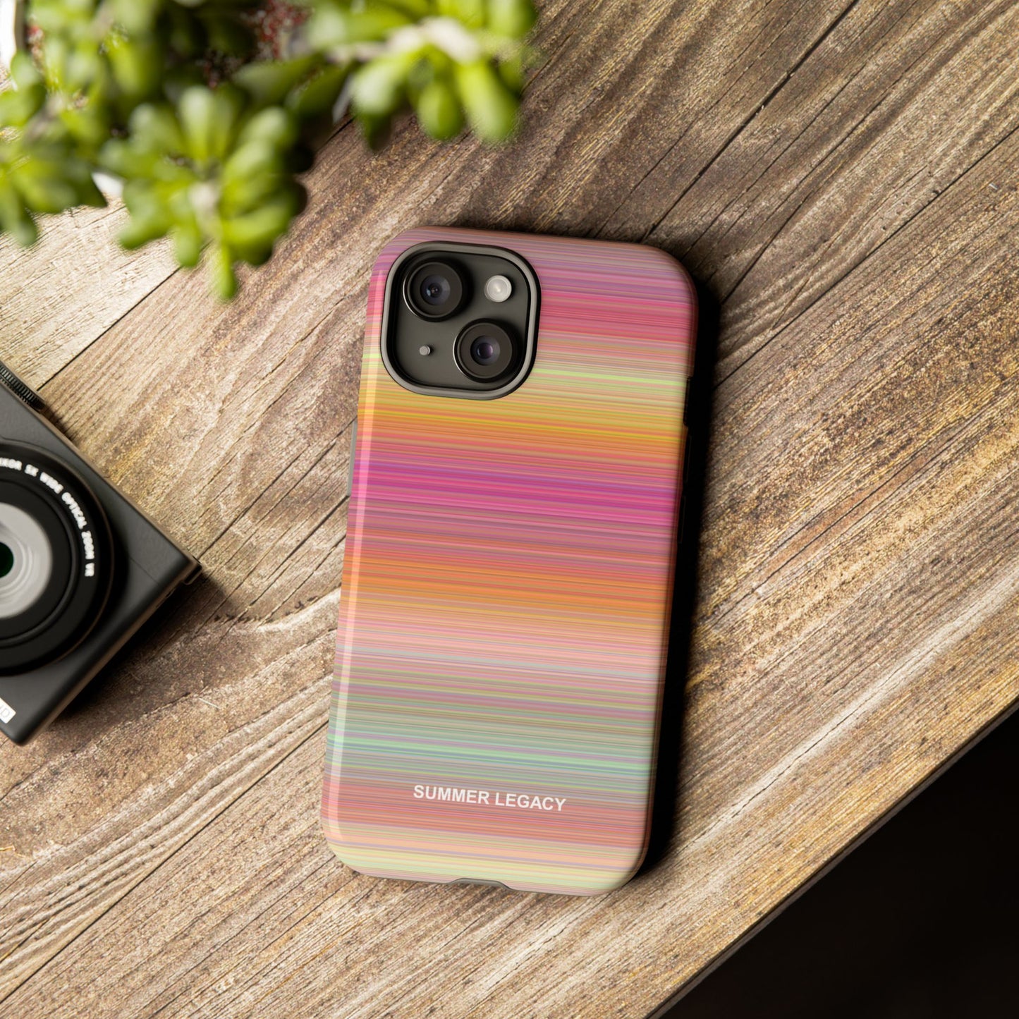 Champagne Ombre Stripe iPhone Case